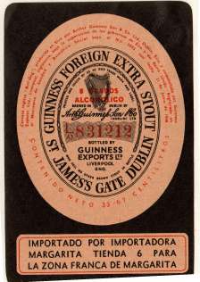 Guinness label 25 Margarita